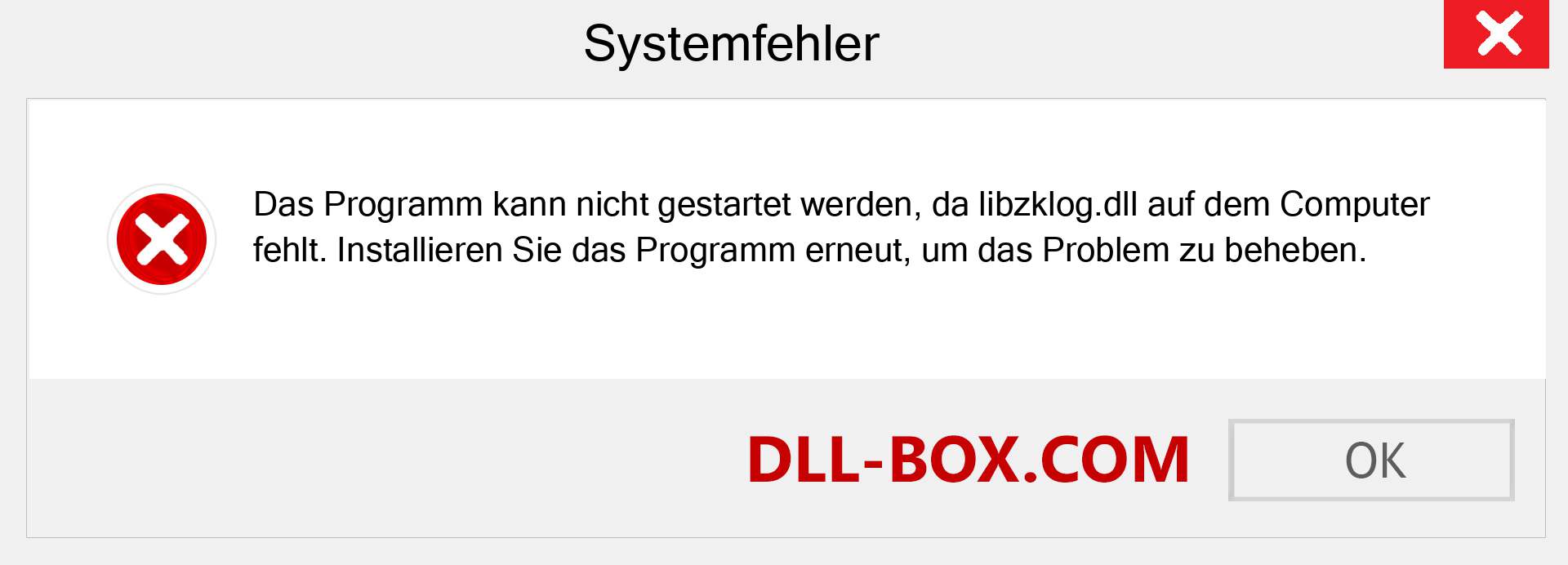 libzklog.dll-Datei fehlt?. Download für Windows 7, 8, 10 - Fix libzklog dll Missing Error unter Windows, Fotos, Bildern